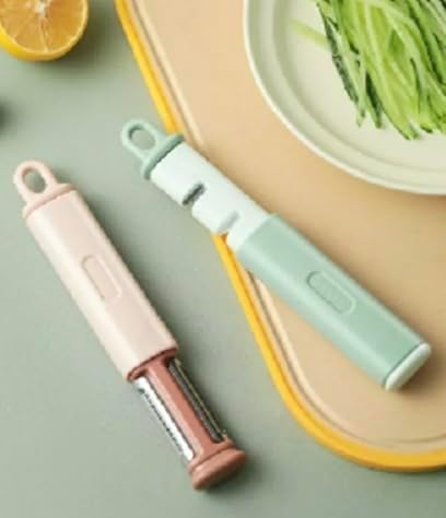 Miniatura 3 de Herramienta de cocina 2 en 1, pelador de verduras + herramienta afiladora de cuchillos (azul)
