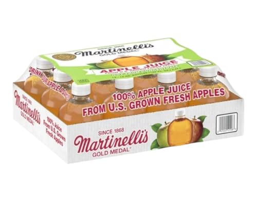 100% Pure Apple Juice, 12-Pack, 10 fl oz Bottles, U.S. Grown Fres...