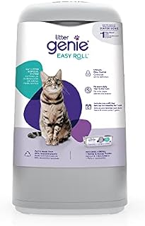 Litter Genie Łatwe zwijanie wiaderka, system utylizacji żwirek dla kotów, najlepsza kontrola zapachu, łatwe czyszczenie, zawiera 1 wkład z 24 torbami