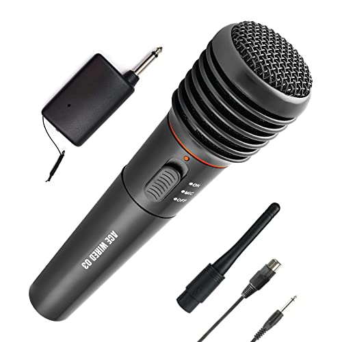 Image of VRJTEC Dynamic Microphone Karaoke with Wire Mike unidirectional Vocal Wired Dynamic Cardioid Microphone Wire for Solo Vocals & Karaoke Singing with 2 Meter Cable- Black Mic (Wired Mic 03)