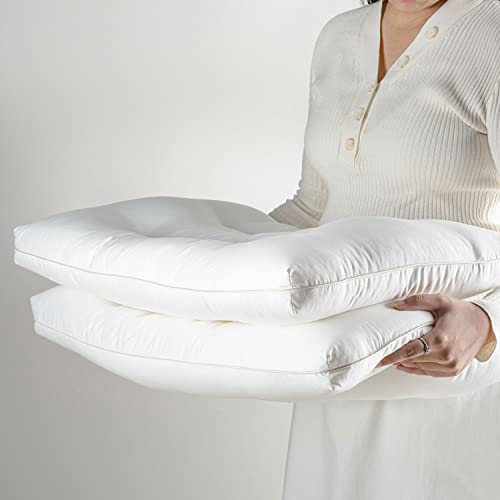 Image of Spread Spain Soyabean Pillow Standard Size Set of 2, Filling Soyabean Fiber, Orthopedic Bed Pillows, Back Side Sleeper Pillow for Neck and Shoulder Support, Soft, Machine Washable 18 inch x 27 inch