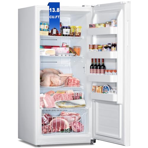 Upright Freezer, Freezer Upright,Stand Up Freezer Convertible Fridge/Freezer, Upright Freezers 13.8 cu ft Frost Free Upright Freezers White Standing Freezer Upright with LED Light