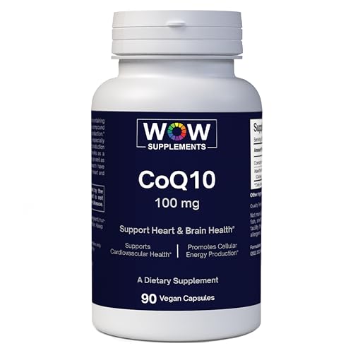 WOW Συμπληρώματα CoQ10 100 mg με Hawthorn Berry - Υψηλή απορρόφηση CoQ10 100mg για την παραγωγή ενέργειας, καρδιά και κυτταρίτιδα υγεία - μη-GMO, χωρίς γλουτένη συνένζυμο Q10 100mg συμπλήρωμα - 90 κάψουλες