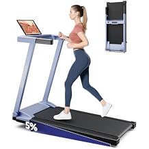 Superun Treadmills for Home, 4-in-1 Foldable Treadmill with Incline, 300 LBS Capacity Running Treadmills for Home Small Spaces with Handles, 3.0 HP Folding Treadmill with Smart APP