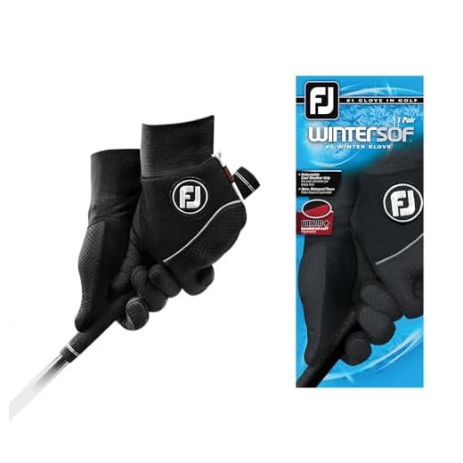 FootJoy Men's WinterSof Pair Golf Glove Black Large, Pair