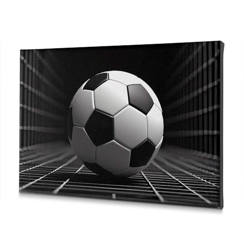 Lienzo decorativo de fútbol en la red: cuadro de Pascua cristiana de 20 x 30 cm para habitaciones