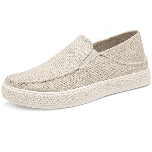 Chaussures Homme à Enfiler Baskets en Toile Légères et Respirantes | Chaussures Confortables pour Homme Baskets à Enfiler pour Marche Voyage Travail Loisirs et Usage Quotidien