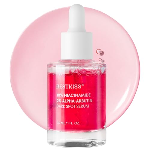 Bestkiss Dark Spot Remover for Face: Dark Spot Corrector Serum - 10% Niacinamide 5% Tranexamic Acid 2% Alpha-Arbutin Ceramides Hyaluronic Acid Centella Asiatica - Fragrance Cruelty Free Vegan 30mL