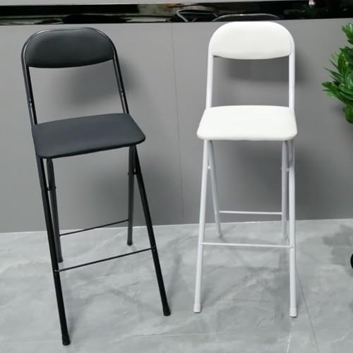 Tabouret de cuisine pliable blanc 70 cm pour optimiser un studio - 3