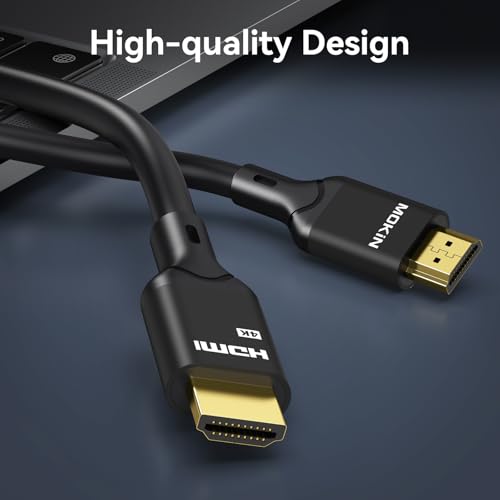 Image of MOKiN HDMI Cable, 3.94ft, 4K@60Hz, High-Speed 4K HDMI 2.0 Cord (18Gbps), 2160p, 48 bit, Compatible with TV /PS7 /Xbox /Roku