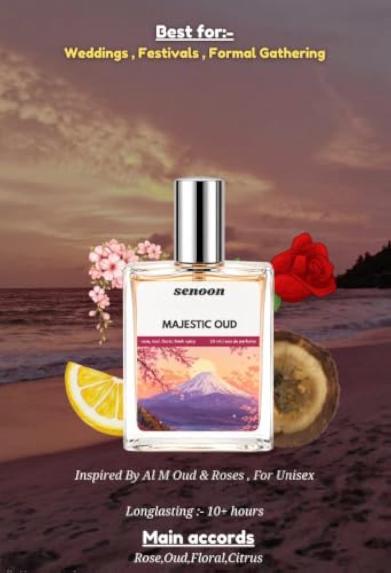 Majestic Rose & Oud Wood Eau De Parfum, 50ml