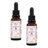 for you vitamin A flüssig Doppelpack - hochdosiert gelöst in hochwertigem MCT-Öl aus Kokos - 2x30ml Vitamin A Tropfen vegan 1.100 Portionen - Tagesdosis 5 Tropfen - Augenvitamin, Hautalterung