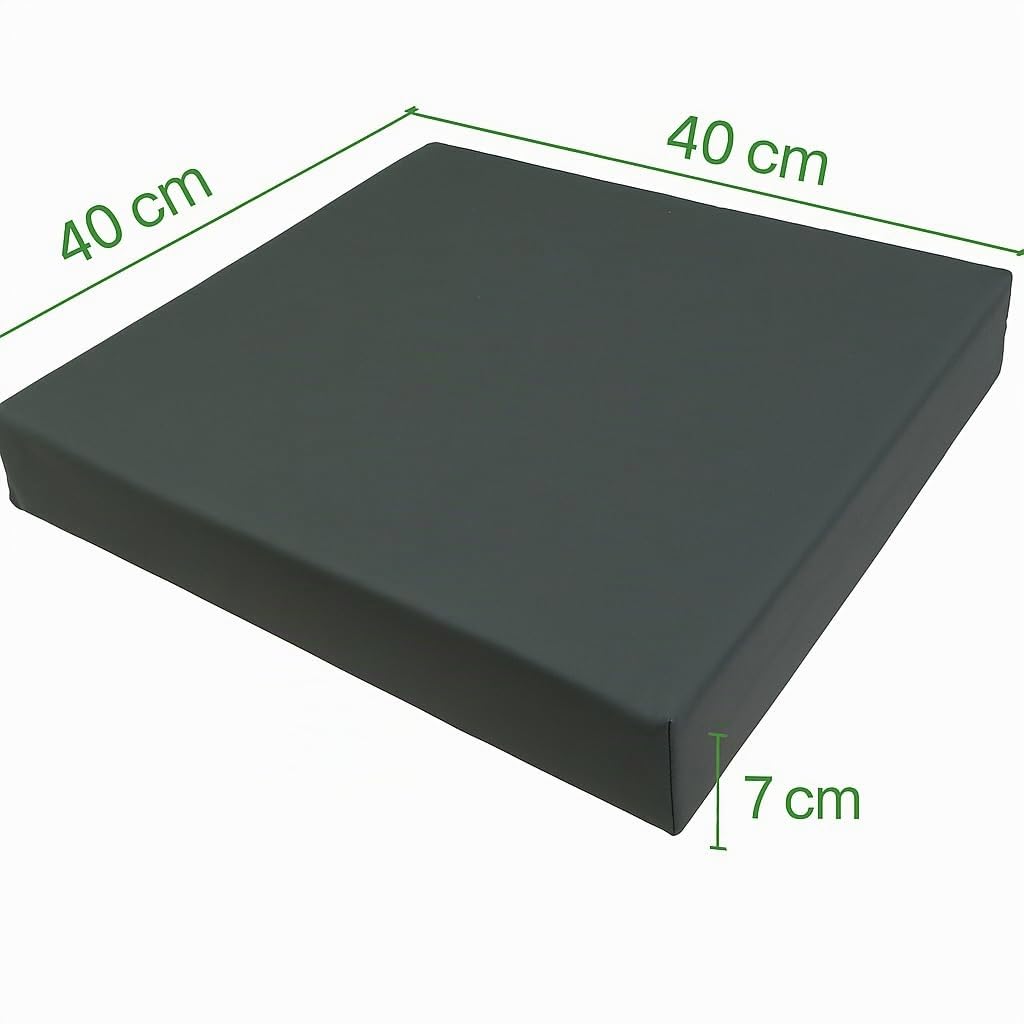Cuscino Antidecubito Viscoelastico 40x40x7 cm - Uso su Sedia a Rotelle, Ufficio e Veicolo - Rivestimento Impermeabile - Design Posturale - Prodotto in Spagna