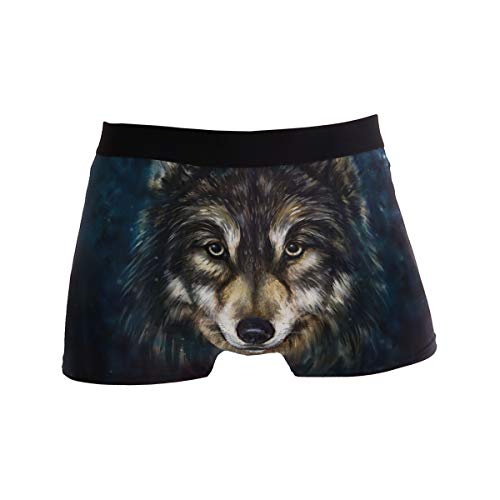 Mens Fashion White Cat in Cosmic Men's Underwear Boxer Briefs Breathable, Multi