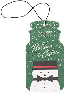 Yankee Candle Classic Car Jar Air Freshener - Christmas (Balsam & Cedar Snowman)