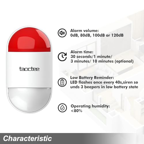 Panic Button Alarm for Security Emergency Remote Panic Button Alarm Siren for Home,Lightweight and Compact Button with Lanyard,Emergency Alert System for House Business Shop(Only 1xsiren) - Image 5