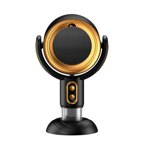 Portable Range Hood, Desktop Range Hood with 2 Speed Exhaust Fan & Detachable Oil Storage Cup, Portable Kitchen Exhaust Fan for Indoor BBQ Hot Pot RV Kitchens (Black and Gold)