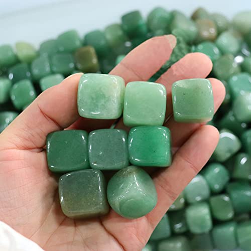 Piedras naturales de jade verde, cristales minerales, piedras preciosas crudas, 50 g