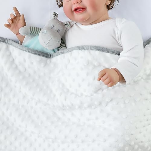 Image of CREVENT Cozy Plush Baby Security Blanket, Soft Animal Lovey for Baby Girls and Boys, Comfort Blanket, Birthday Gift - Hippo