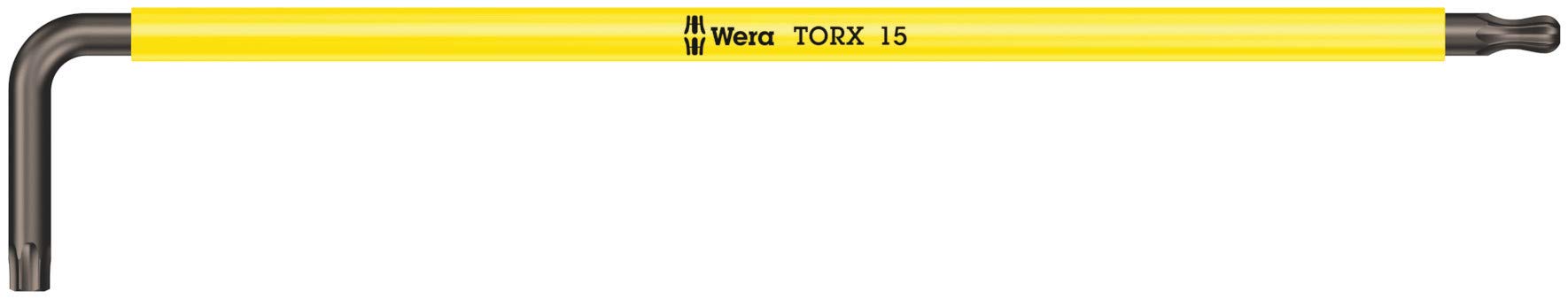 Wera Bright Yellow 05024484001 967 Spkxl Torx Laser Long L-Key, Tx 15 X 123 Mm