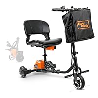 SuperHandy 3 Räder faltbar E-Mobilität, ultraleicht, kompakt, faltbar, große Reichweite, mit abnehmbaren 48 V Batterie bei einer maximalen Belastung von 125 kg, Tasche enthalten