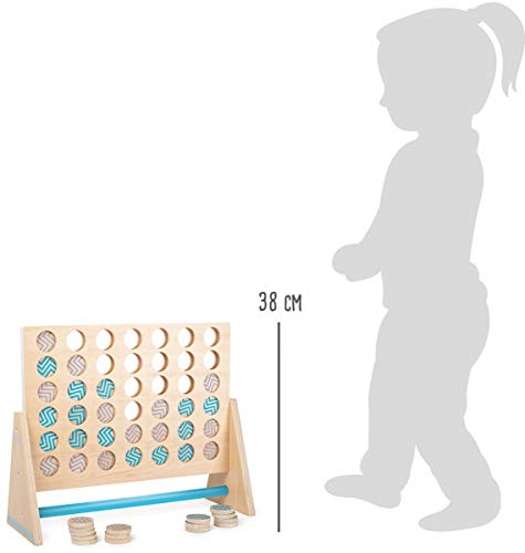 small foot Vier in Einer Reihe XXL Active aus Holz, Spielklassiker in riesig für den Garten, 12031