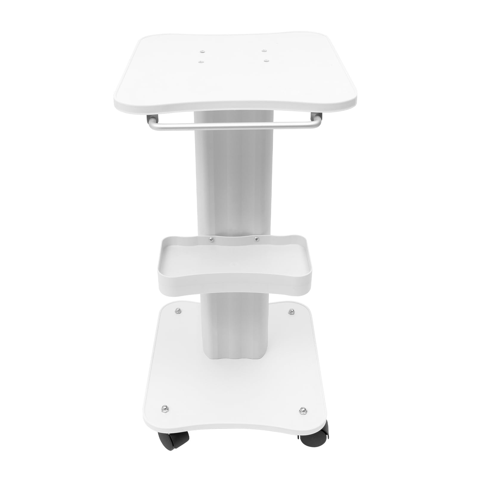 Kosmetikwagen Beauty Salon Trolley, Tragbar Medizinischer Wagen mit Ablagefach, ABS Arbeitswagen Weiß
