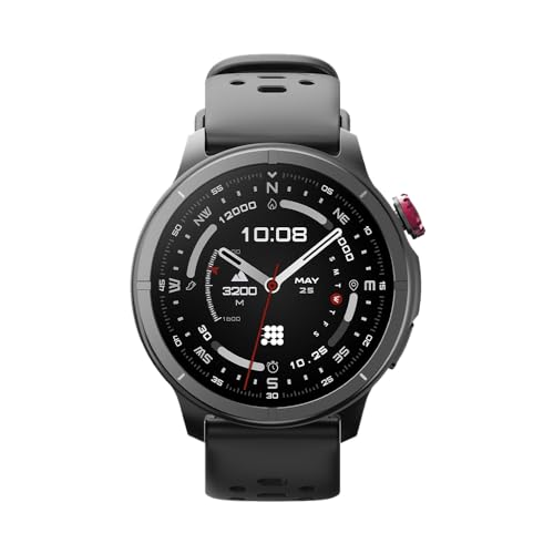 Cubitt Aura Pro 2 Smartwatch with Built-in GPS Offline Maps 1.48 AMOLED HD VITA AI AI Coach Readiness Score Health Snap Sleep Score 5ATM 10-Day Battery Obsidian Black