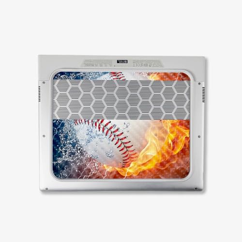 Image of MightySkins Carbon Fiber Skin Compatible With Alienware X14 R2 (2023) Full Wrap Kit - Baseball Fire | Protective, Durable Textured Carbon Fiber Finish | Easy To Apply & Change Styles | Made in the USA