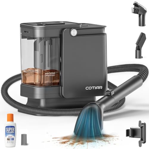 Portable Carpet Spot Cleaner Machine, Handheld Upholstery Cleaner with Pet Hair Brush & Cleaning Solution, for Pet Stains Couch Furniture Household Fabric Cleaning