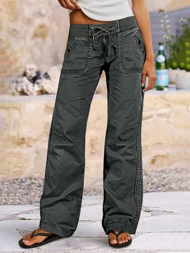 Image of Flamingals Straight Leg Drawstring Pants for Women