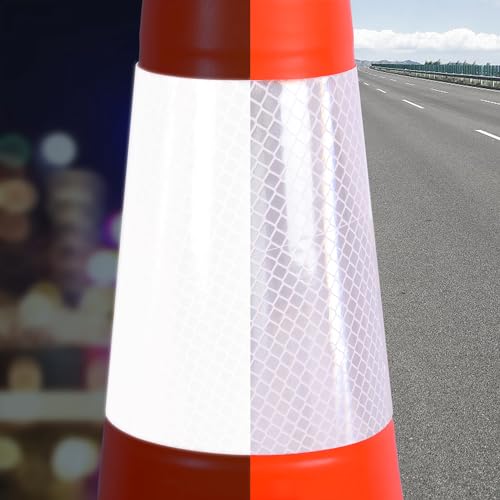 Oranlite ORANLITE-CONES 8 Pack 28 Inch Inch Fluorescent Orange Pvc Traffic Cones thumb #4