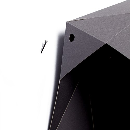 PaperShape Elefant 3D-Papier-Tier-Safari ausgeschnitten, vorgefalzt und ohne kleben - Tierkopf Wand-Deko aus FSC-Papier… – Bild 4