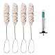BOXOB 4 Pack Reifen Schmierbürsten Applikator Tupfer Set, 31,75cm Schmierbürste mit Extra Langem Griff und Reifentiefenmesser für die Gängigsten Schmiereimer für Autos LKWs und Motorräder