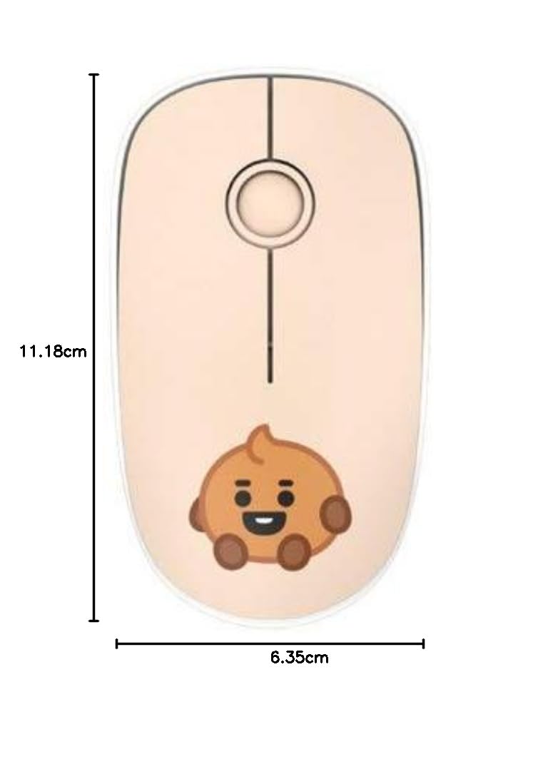 BT21 Royche kabellose Maus für Babys, leise, Shooky