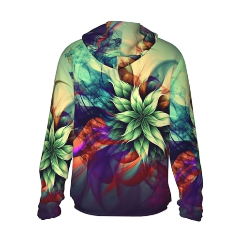 Men's Sun Protection Shirts Abstract Floral Long Sleeve Sun Shirt for Fishing Running Hiking Swim2