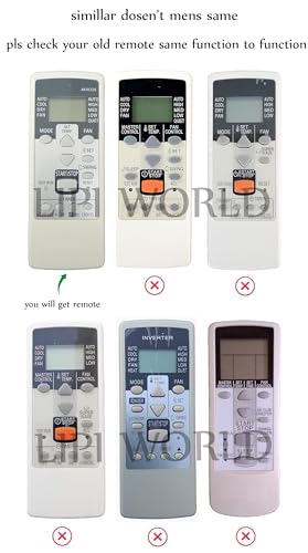 Image of LipiWorld 113A AR-RCE3E AC Remote Control (Old Remote Exactly Same Remote Will Only Work) Compatible for O General AC Remote