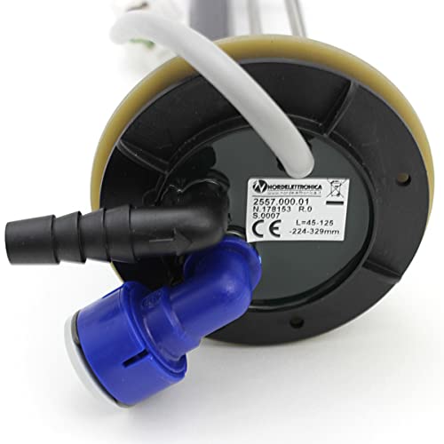 Pro-Styling Nordelettronica 2557.000.01 - Sonda per serbatoio, camper, roulotte, barca con 4 elettrodi e raccordi per tubi flessibili