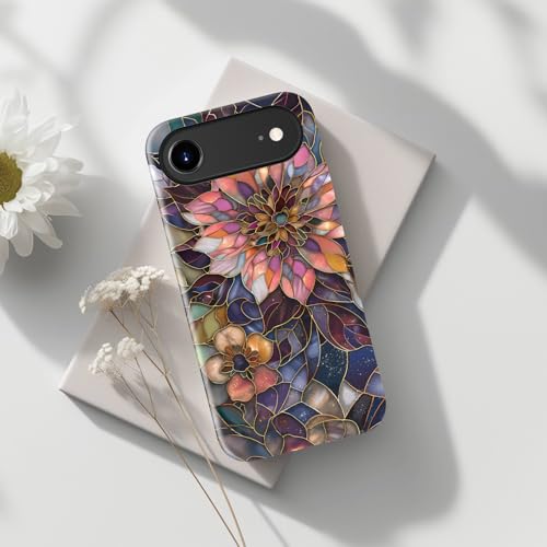 Image of Goodon for iPhone Air Case Cute - Wireless Charging Compatible - Dual-Layer Hard Shell + Silicone Cover - Protective Phone Case with Trendy Designs for Women - Blooming Purple Flower | Dual-Layer Hard Shell + Silicone, Slim Fit Protective Phone Cover with Wildflower Designs for Women Girls