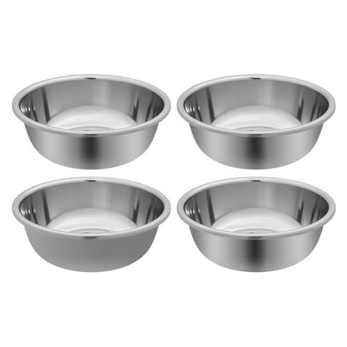 4 Piezas Tazones de Acero Inoxidable con Base Plana miniatura 3
