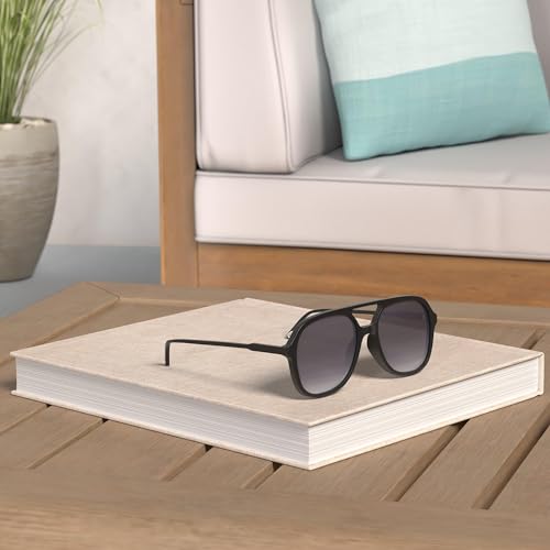 Retro Polarized Aviator Sunglasses Womens Men Vintage Double Bridge Square Sun Glasses AP3606