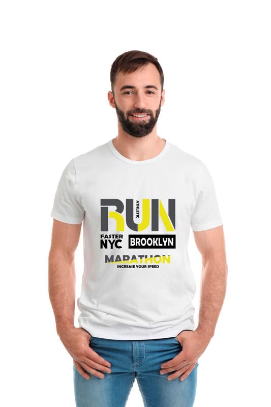 Run Faster Marathon Round Neck Half Sleeve Tshirt-image-46