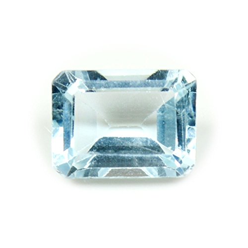 55Carat Topaze bleue 3,4 carats d'origine naturelle carrée, pierre précieuse en vrac