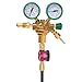 Nitrogen Purge Regulator Tool, Brass 1/4 Inch Connector Nitrogen Gas Regulator Brazing Tool for Air Conditioning