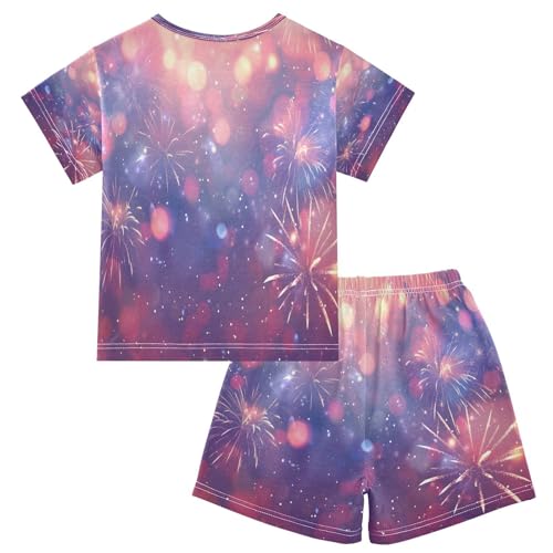 senya Short Sleeve Pajamas Sets Summer Cotton Sleepwear Firework2