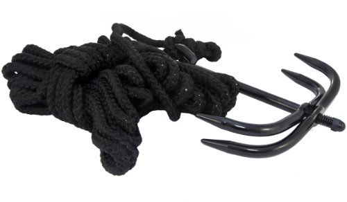 Grappin de type militaire robuste en acier avec corde nylon haute densité - 3