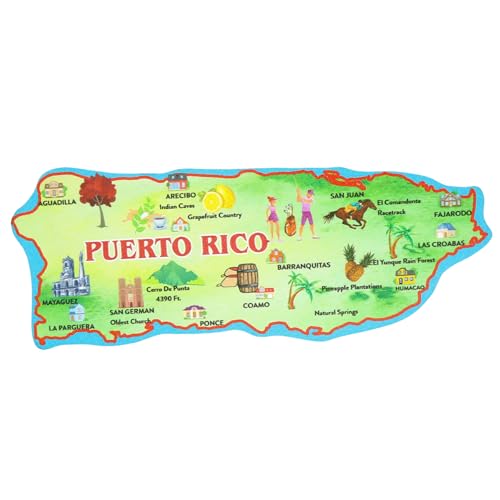 Imán Decorativo Mapa Puerto Rico 5 Pulgadas