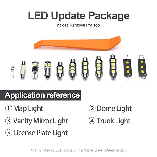 10 lámparas LED interiores para Honda Accord 2013-2022 miniatura 7