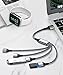 Basesailor USB Splitter 1 In 4 Out 1FT,USB Y Cable,USB A Male to Four Female Extension Cord Adapter,4 Port Multi Multiport Extender Hub,Double Dual Data Power Charger Split For Car,Xbox,PS4,PS5,Laptop
