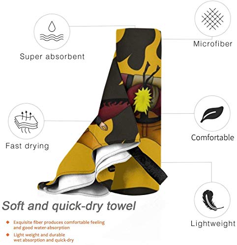 Japanese Anime Fashion Towels, Quick-Drying Super Absorbent Soft Hand Towel Microfiber Towel 32×16 (40Cm×80Cm) Inch (K-Kakashi-2) #TOP3